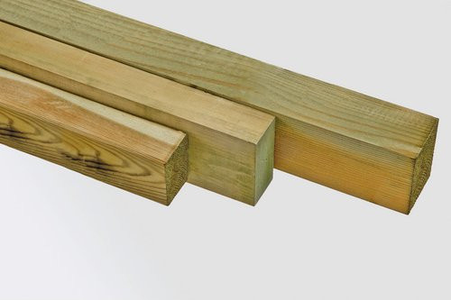 Wolff Finnhaus Fundamenthölzer für Gartenhäuser aus Kiefernholz, braun, B: 230 cm, H: 7,5 cm - Bild 1