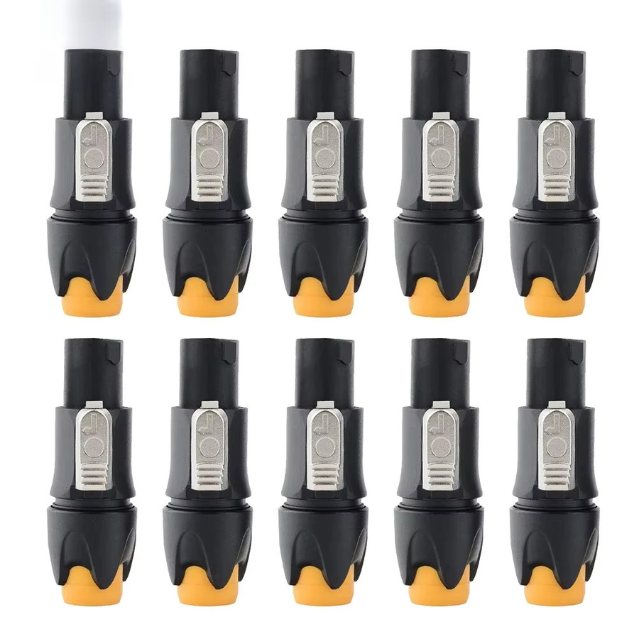 FRHY 10 Stück NL4FC 4-polige XLR-Lautsprecheranschlüsse in Orange für Audiokabel und Mixer - Bild 5