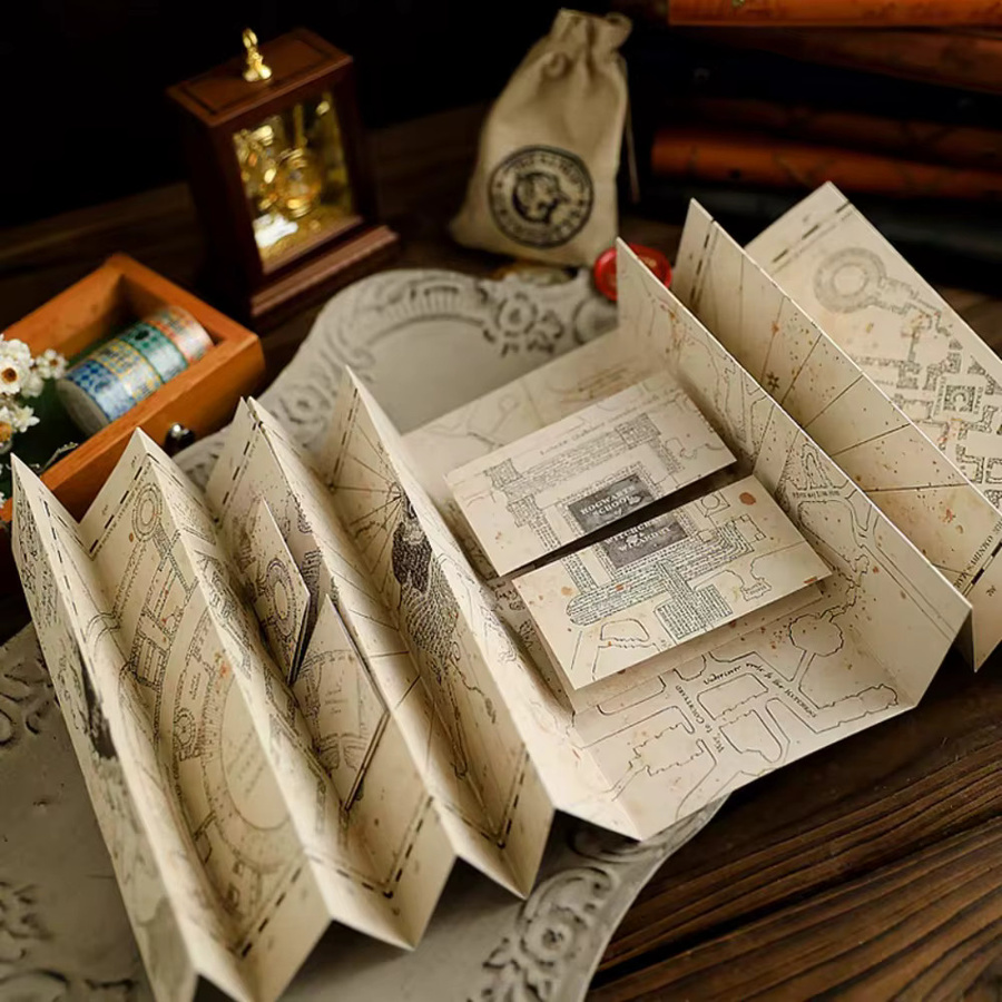 OTRAINBOW Harry Potter Magic Map Hogwarts Theme, Marauder's Maps Fan Collection - Bild 2