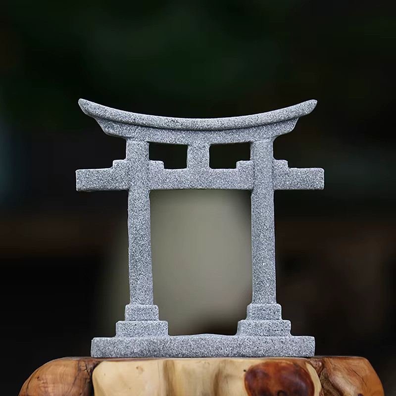 JETTING Torii-Tor Japanische Aquarium-Dekoration aus Sandstein in Grau - Bild 5
