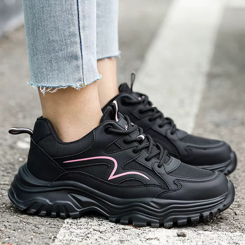 HKAZ Arbeitssicherheitsschuhe für Damen in Schwarz mit Stahlkappe und durchtrittsicherem Schutz - Bild 4