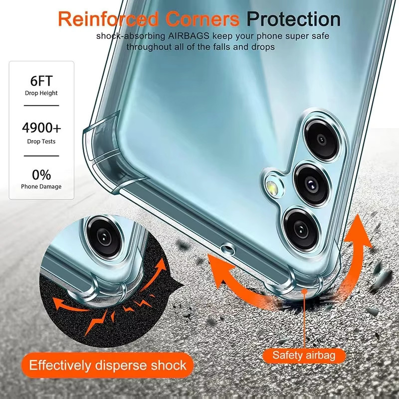 Stoßfeste transparente Silikonhülle für Samsung Galaxy S24, S23, S21 FE, S25 Plus und Note 20 Ultra - Bild 2