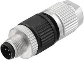 Weidmüller Sensor-Aktor-Steckverbinder M12 Stecker unkonfektioniert gerade 3-polig silber - Bild 1
