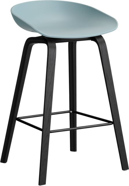HAY About A Stool AAS 32 Hocker in Blau mit Eichenholz oder Walnussholz und Polypropylen - Bild 1