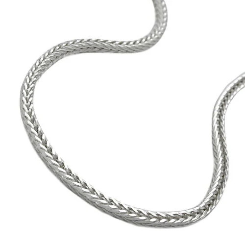 SIGO Halskette Fuchsschwanz vierkant, 925 Silber, Unisex, 50 cm - Bild 1