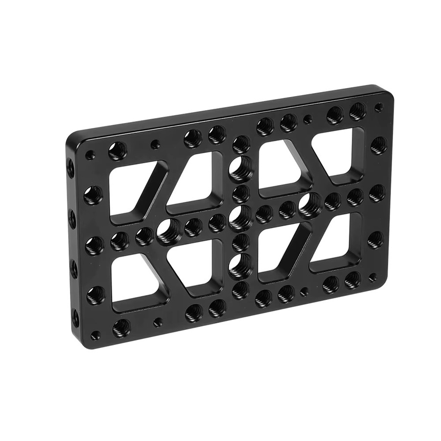 Camvate Cheese Plate Backboard in Schwarz mit 1/4" und 3/8" Gewindelöchern für Anton Bauer Gold Mount Netzteile und Kamera-Support-Systeme - Bild 2