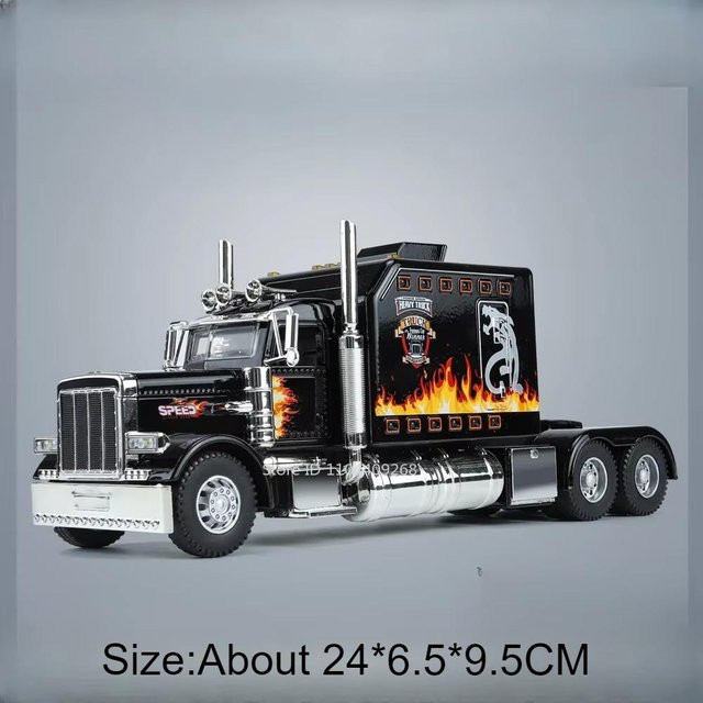 Linyi toy car Peterbilt 389 LKW Modell, 1:24, mit Licht und Sound, ab 14 Jahren - Bild 1