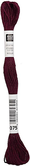 Rico Design Sticktwist aus Baumwolle in Beerenrot, 8 m - Bild 1