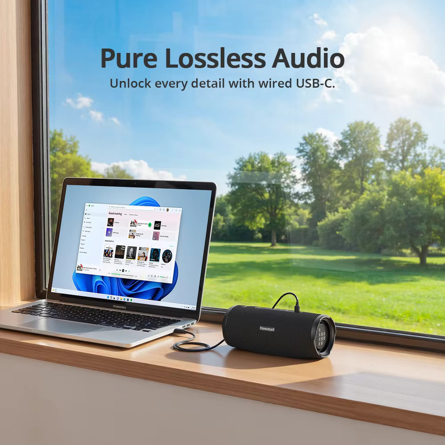 Tronsmart Mirtune C3 Plus Bluetooth-Lautsprecher 50W mit Auracast Synchronisierung, IPX7 Wasserdicht, Schwarz oder Blau - Bild 6