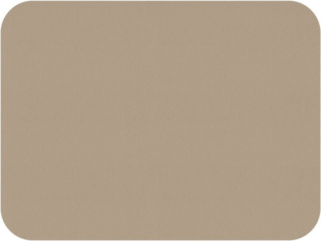 Tischset-Set FREEFORM FLEXI aus Kunstleder in Beige und Braun, modern und abwischbar - Bild 1