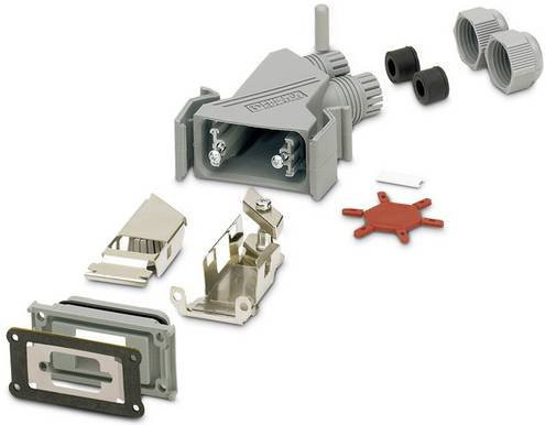 Phoenix Contact VS-09-SET-EMV 1689158 D-SUB Stecker 180 Grad mit 9 Polen und Schraubanschluss in Grau - Bild 1
