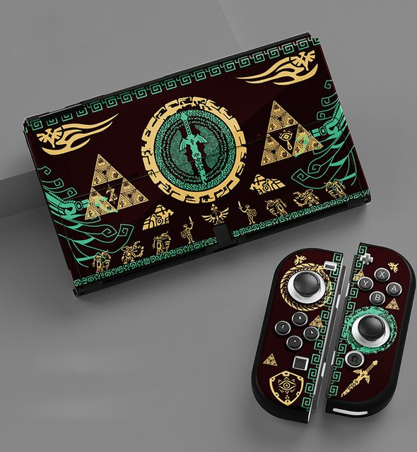 Nintendo Switch OLED Schutzhülle Tears Of The Kingdom Design aus TPU und PC, Multicolor Case und Dock Cover Zubehör - Bild 1