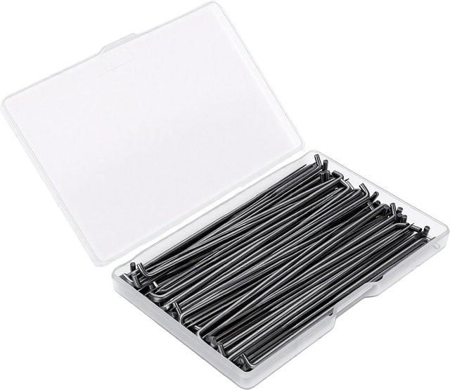 CosyHome Filznadeln Set aus Metall, 50 Stück, hitzebehandelt, grau, Länge: 8,6 cm - Bild 1