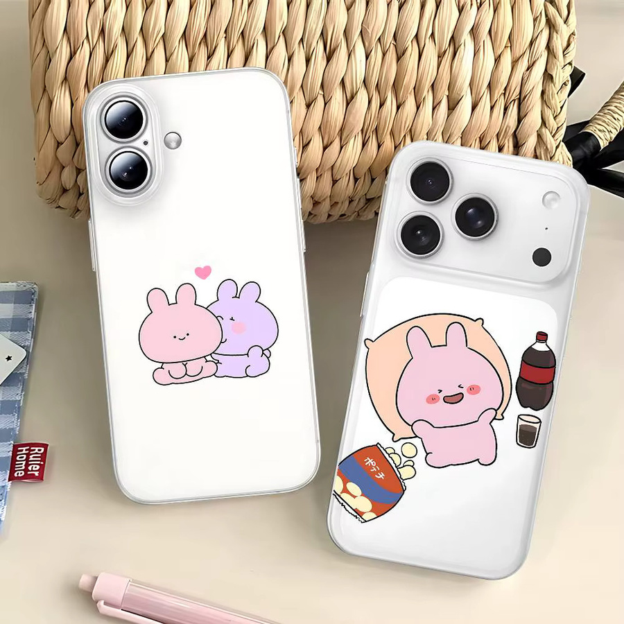 Mesuca A-Asamimichan Smartphone Schutzhülle für iPhone 11 bis iPhone 17 Pro Max, transparent und stoßfest - Bild 2