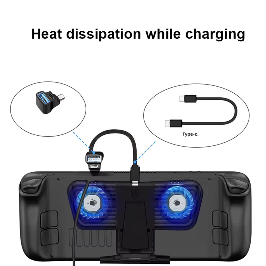 Jaysuing 180-Grad-Winkel USB-C Adapter in Schwarz für Steam Deck 1 und 2 sowie ASUS Rog Ally mit 20 Gbit/s, 8K 60 Hz und PD 140 W Unterstützung - Bild 5