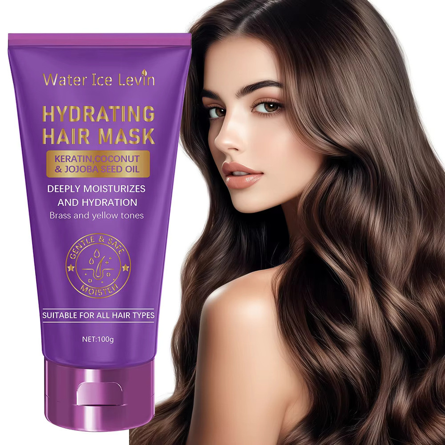 Water Ice Levin Keratin Haarmaske, lila, für trockenes und strapaziertes Haar - Bild 5