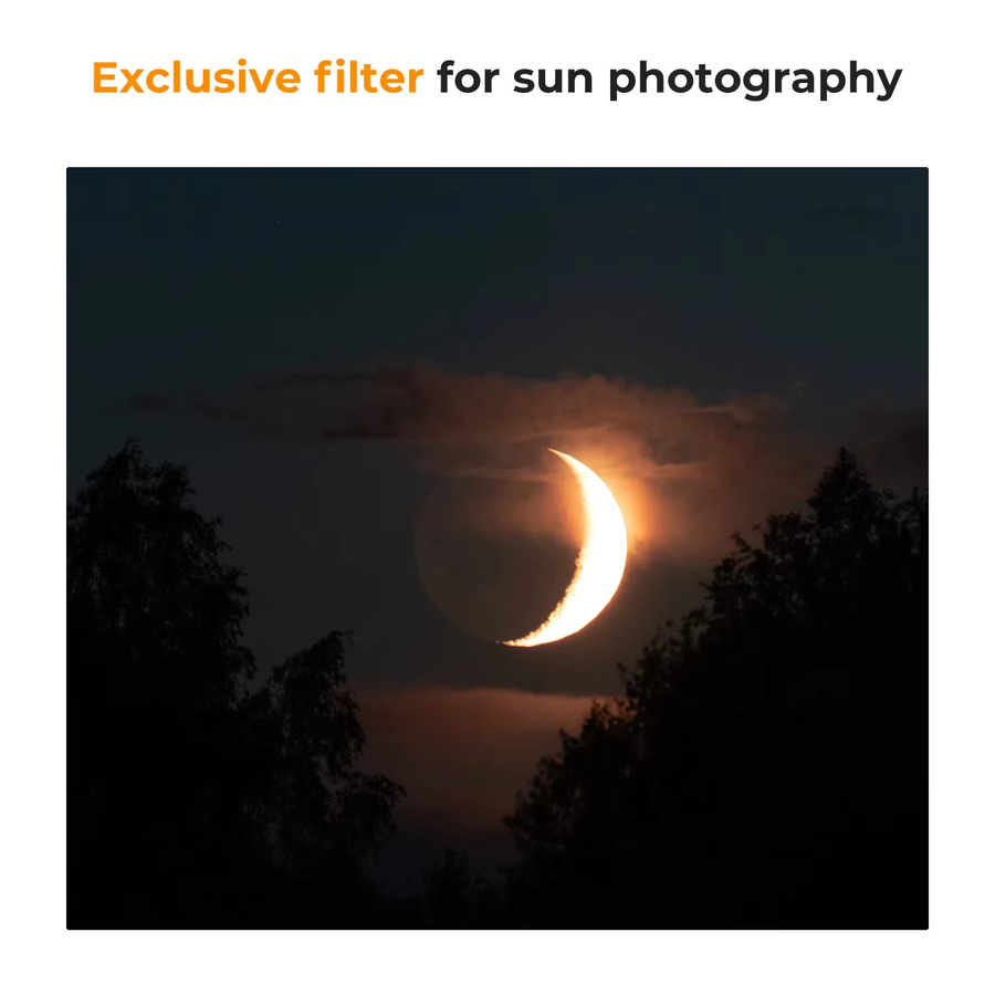 K&F CONCEPT Solarfilter ND1000000 20-Stopp-Filter mit Nano-X Beschichtung in Schwarz - Bild 3