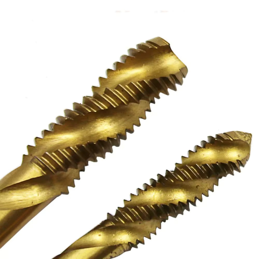 Skeyo 5er Set Metrische Gewindebohrer aus HSS mit Titan-Beschichtung in Gold, M3 bis M8 - Bild 4