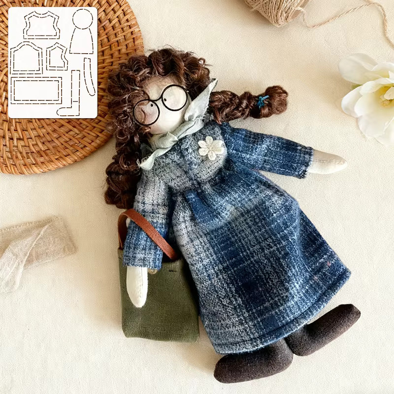 YOMDID Mädchen im Mantel Ornament Puppe Vorlage, 1-teiliges Set - Bild 3