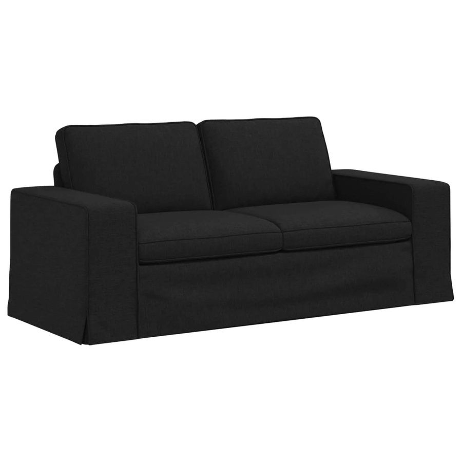 vidaXL Sofa Schwarz aus Stoff mit Metallrahmen B/T/H: 182 x 80 x 82 cm - Bild 2