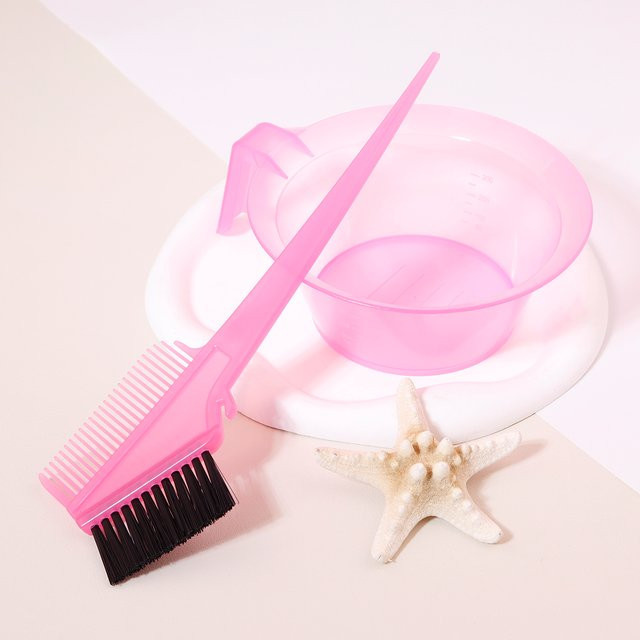2-teiliges Haarfärbe-Set mit Farbschale und Kamm für Echthaarperücken - Bild 1