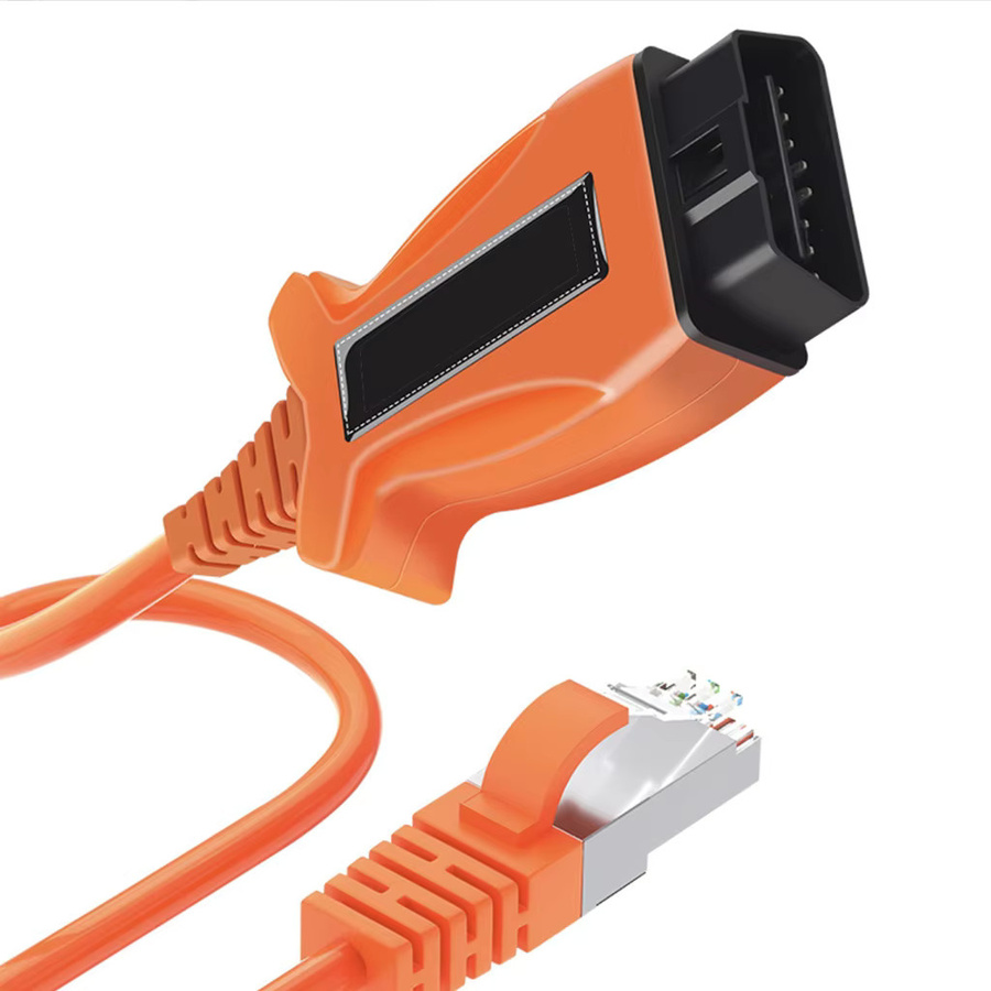 ENET OBD2-Kabel mit USB-C Anschluss in Orange für BMW F-Serie und neuer, kompatibel mit ICOM, E-SYS, ISTA und Bimmercode - Bild 4