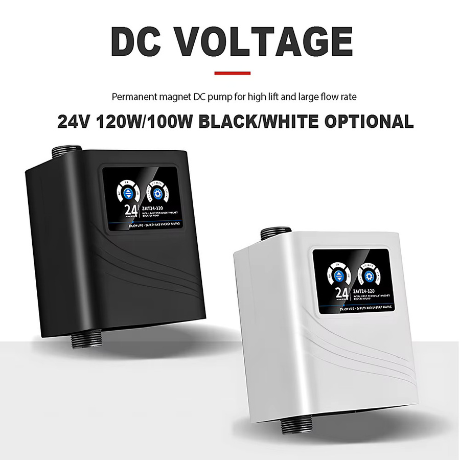 xmshxltd Boost Wasserpumpe für Dusche und Haushalt mit Timed Boost Funktion, DC24V, Durchfluss: 38/42L/min, Kopf: 22/28m, Leistung: 100/120W, DN20 - Bild 3