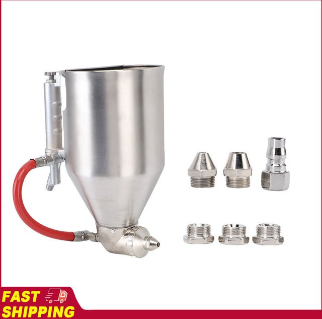KKMOON Pneumatische Zement-Spritzpistole aus Edelstahl in Silber mit 1/4 Zoll Einlass-Anschluss - Bild 1