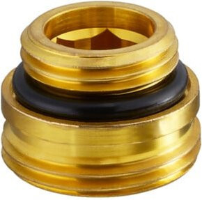Oventrop Einschraubstutzen aus Messing in Gold 1/2 Zoll x 3/4 Zoll - Bild 1