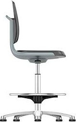 Bimos Arbeitsdrehstuhl Labsit hoch in Anthrazit mit Integralschaum und Gleitern, B/T/H: 45 x 42 x 52-77 cm - Bild 1