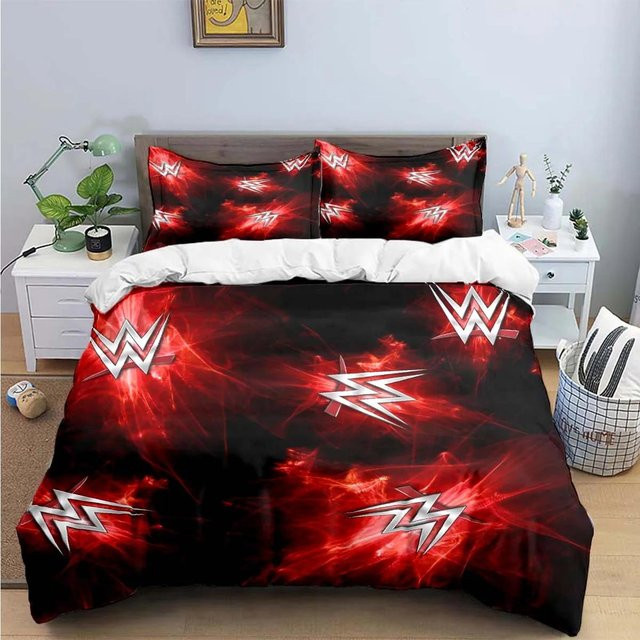 Wrestling 3D-gedrucktes Bettwäscheset Monika Chen, Farbe: Rot, B/H: 140 x 210 cm - Bild 1