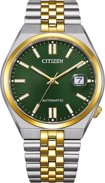 Citizen Armbanduhr Tsuyosa, Automatik, Edelstahl, Grün, 40 mm, Herren - Bild 1