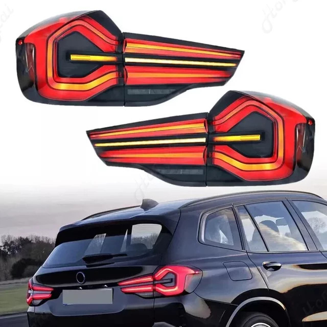 Carinamoba LED-Rückleuchten für BMW X3 G01 G08 in Rot mit DRL, Brems- und Blinklicht als Plug-and-Play Rücklichteinheit - Bild 1