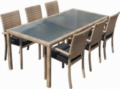 Intergard Gartenmöbel Dining Set Valette XL aus Polyrattan in Schwarz, Braun oder Beige - Bild 1