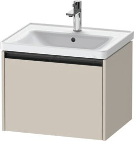 Duravit Waschtischunterschrank Ketho.2 in Tau Matt Beige, wandhängend, 1 Auszug, B: 58,4 cm, T: 45,5 cm, H: 44,0 cm - Bild 1