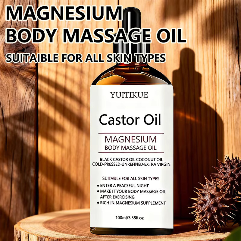 YUITIKUE Rizinusöl Magnesium Körpermassageöl, 100 ml - Bild 5