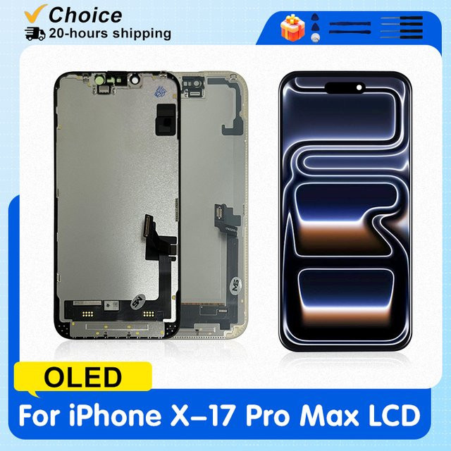 OLED Display Ersatzbildschirm mit Digitizer für iPhone 11 12 13 14 15 16 17 Pro Max und iPhone X XR XS Max LCD 12 Mini - Bild 1