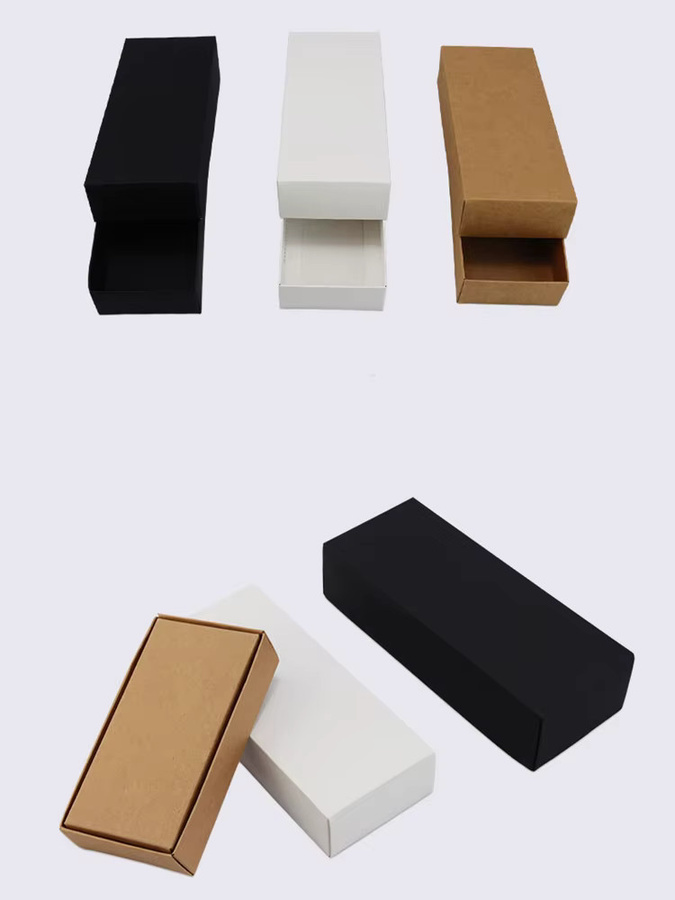20 Stück Geschenkboxen aus Papier in Schwarz-Weiß als Geschenkverpackung für Kosmetik - Bild 3