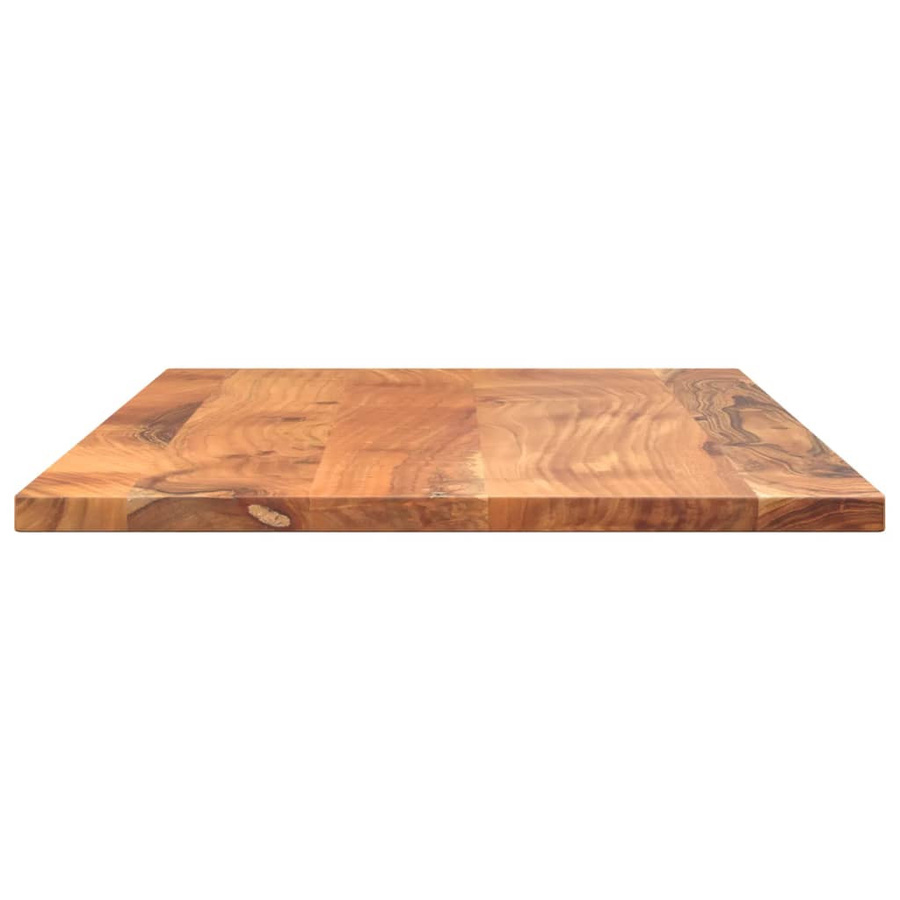 vidaXL Tischplatte aus rustikalem Akazien-Massivholz, Rechteckig, B: 80 cm, T: 70 cm, H: 2,5 cm - Bild 2