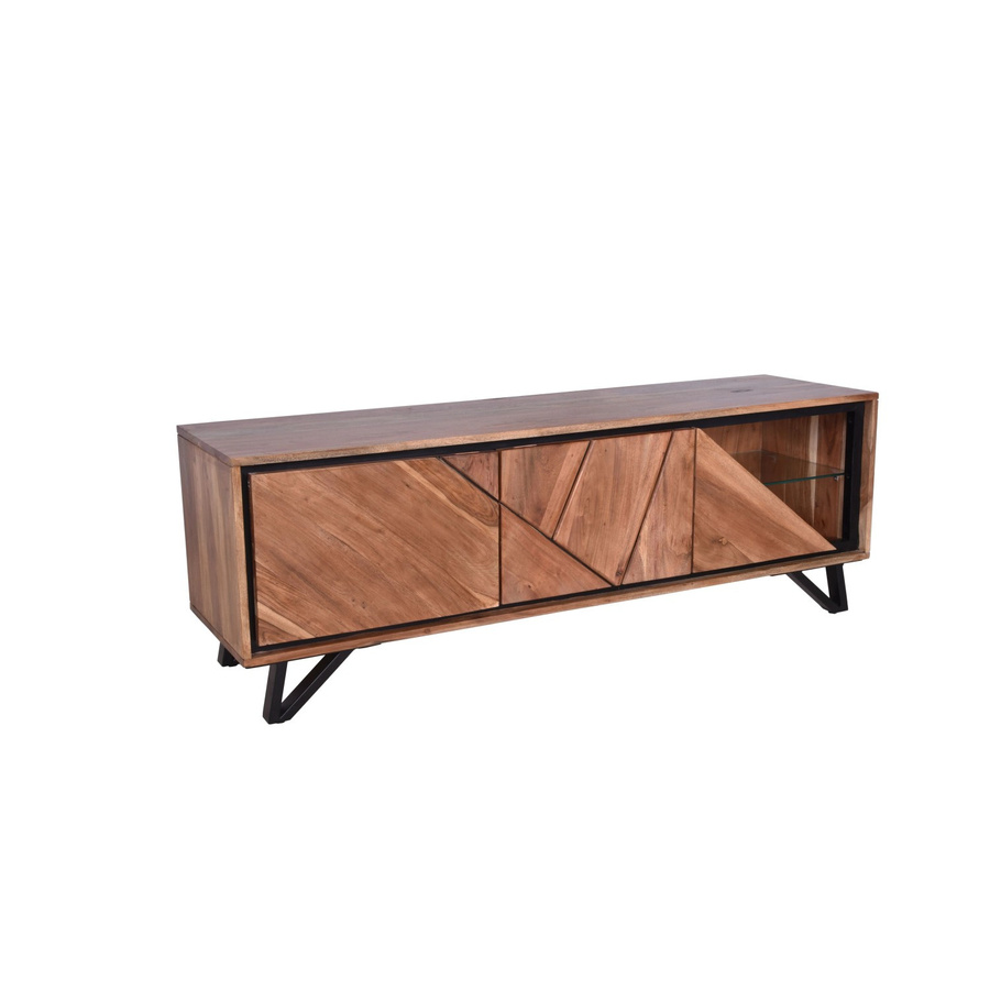 DELUKE TV-Schrank EBBA aus Akazienholz in Akazienbraun, H x B x T: 150 x 51 x 40 cm - Bild 2