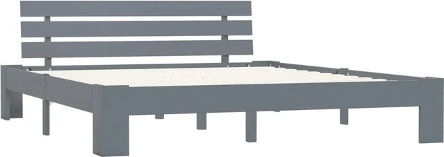 vidaXL Massivholzbett aus Kiefer in Grau, B/T/H: 180 x 200 x 185 cm - Bild 1