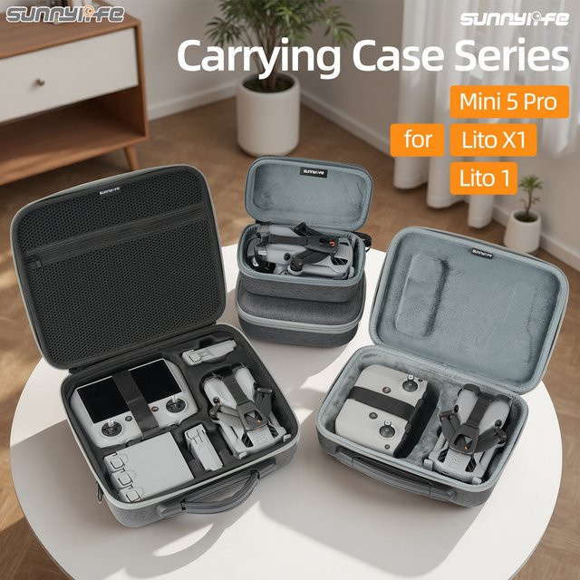 Sunnylife Aufbewahrungstasche für DJI Mini 5 Pro und Lito1/Lito X1 Camera Bag Set in Grau - Bild 1