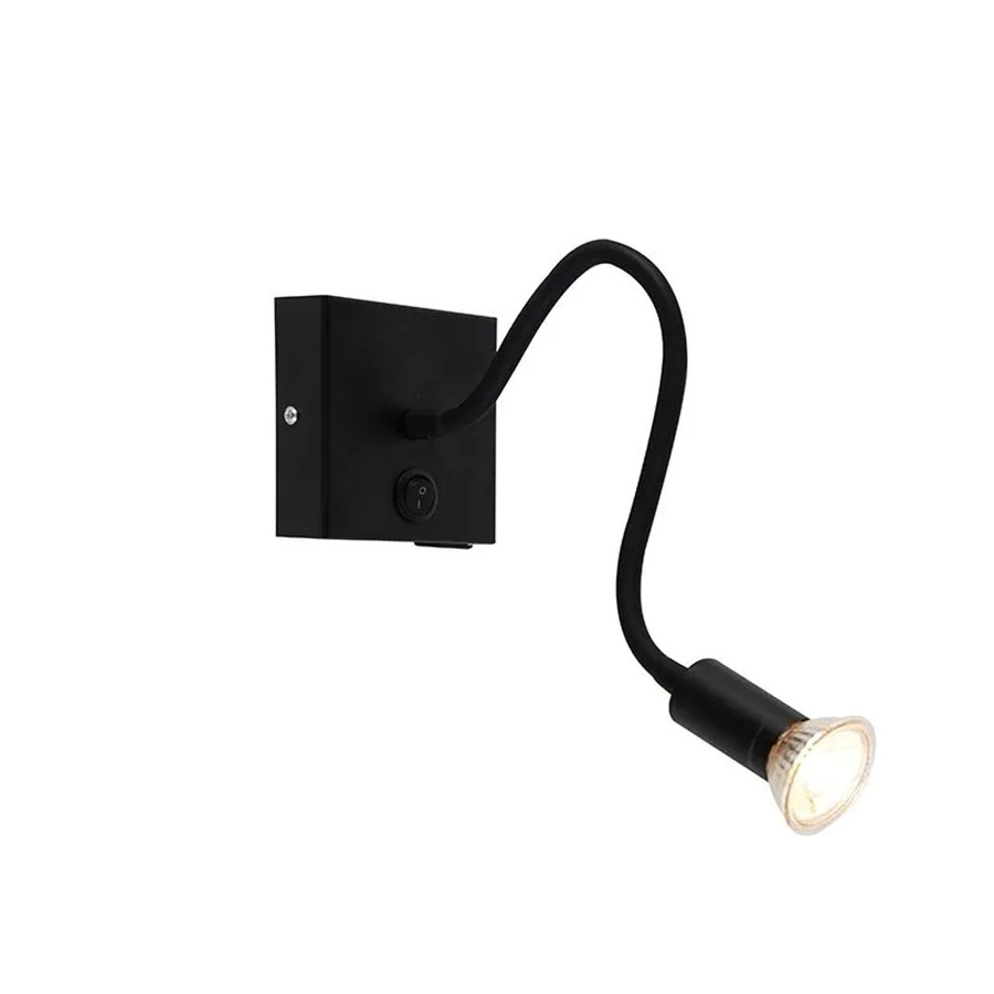 QAZQA Zeno Moderne Flexible Wandleuchte in Schwarz mit USB und Dimmfunktion - Bild 2