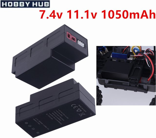 MJX Lipo Batterie 1050 mAh für MJX Hyper Go H16H H16E 16207 16208 16209 16210 Bürstenlose 1/16 RC LKWs in Schwarz - Bild 1