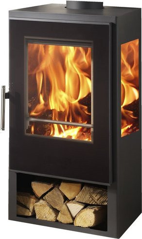 PANADERO Kaminofen Condor Trivision aus Stahl in Schwarzmetallic mit 8 kW Leistung - Bild 1