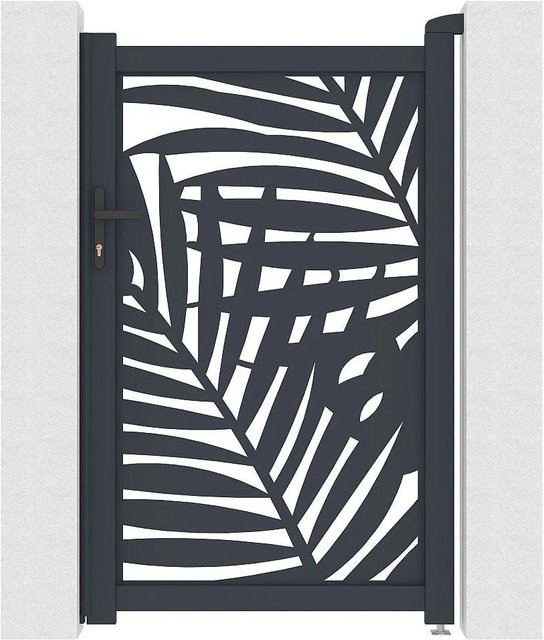 Eingangstor Togiro von Vente-unique aus Aluminium in Anthrazitgrau, Breite: 103 cm - Bild 1