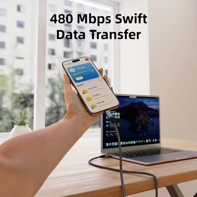 Vyvylabs 6er-Pack geflochtenes USB-C auf USB-C Kabel für schnelles Laden von iPhone 17 16 15 Pro Plus Max, Galaxy S25 S24 und iPad MacBook - Bild 2
