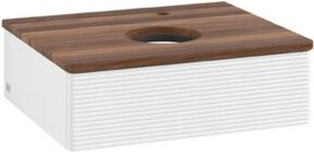 V&B Waschtischunterschrank Antao mit Frontstruktur in Weiß, B/T/H: 60 x 50 x 19 cm - Bild 1