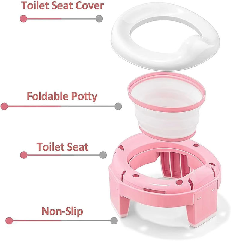 Two Dads 3 in 1 Baby Toilettensitz faltbares Reise-Töpfchen mit Tasche für Jungen und Mädchen, Blau - Bild 2