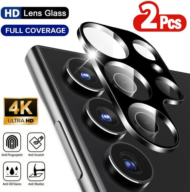NNBILI 2 Stück Kameraobjektivschutz Folie für Samsung Galaxy S26 Ultra S25 S24+ S23 S22 Serie, transparent, kratzfest und fallschutz - Bild 1